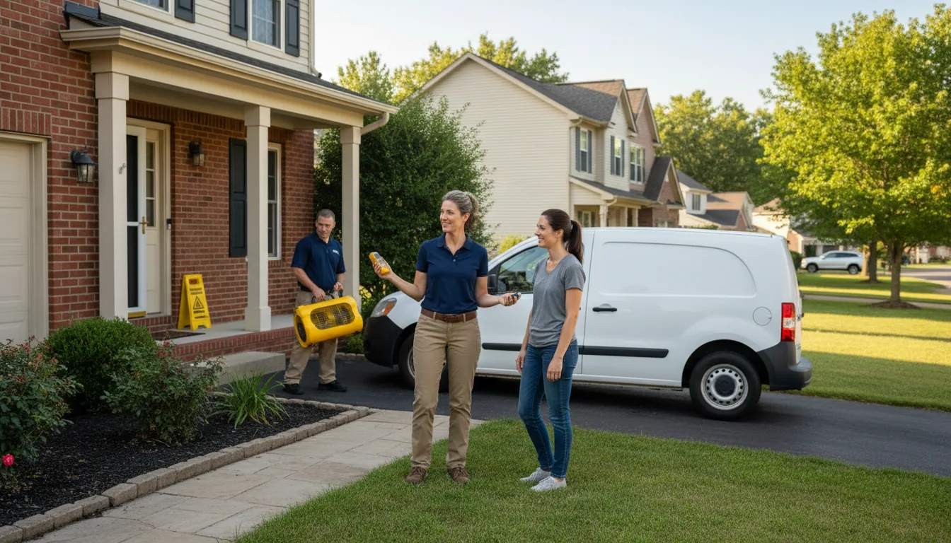 Residential water damage restoration in Defiance, PA